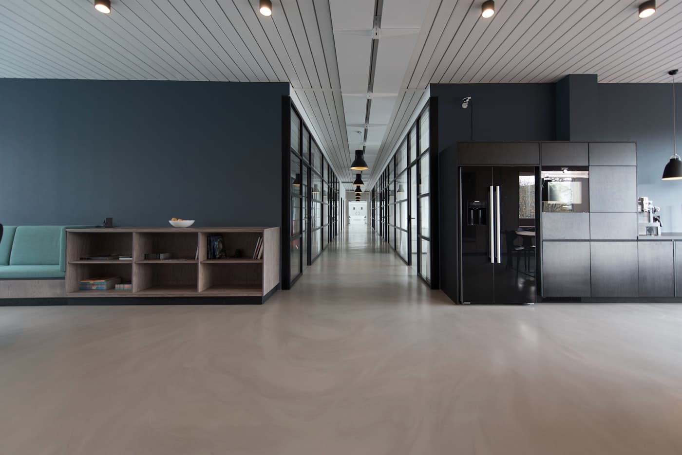 Finished commercial office interior